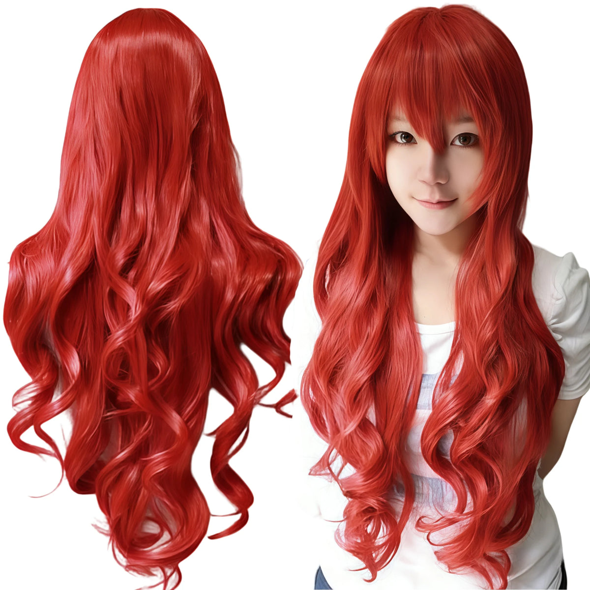Synthetic Hair Pure White Lolita Long Cosplay Wig Curly Griffith Anime Wigs Halloween Inuyasha Costume Wig for Girl