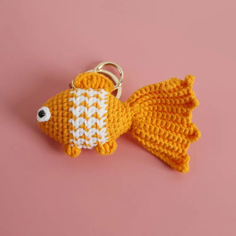 Ocean Animal Crochet Keychain Tropical Fish Bag Charm