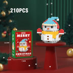 Christmas Building Block Series Gifts Micro Bricks Santa Claus Reindeer Assembling Bricks Table Decoration Toys Children Kids