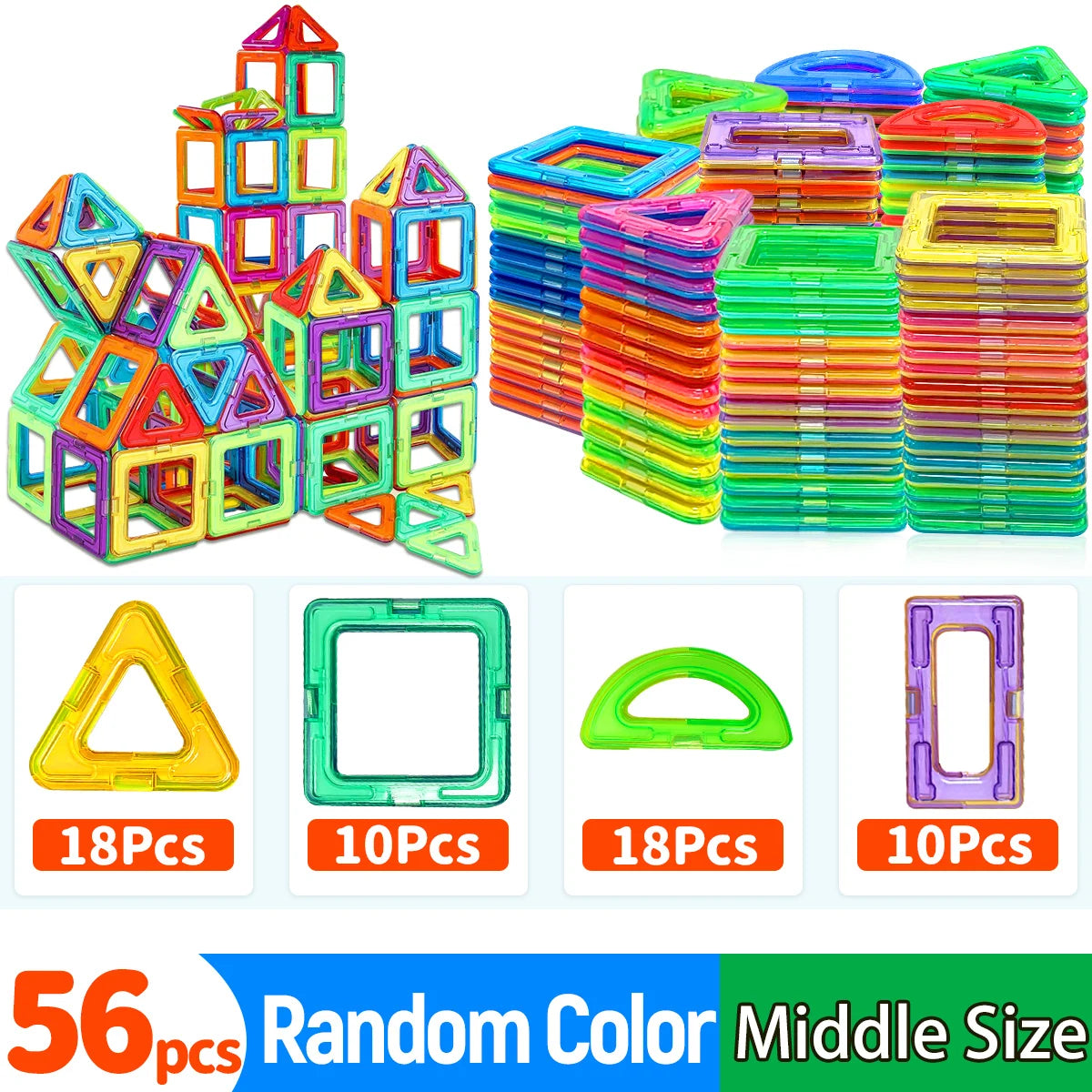 Magnetic Building Blocks Medium STEM Construction Toy for Kids