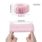 Coral Fleece Face Wash Headband & Absorbent Wristband Set