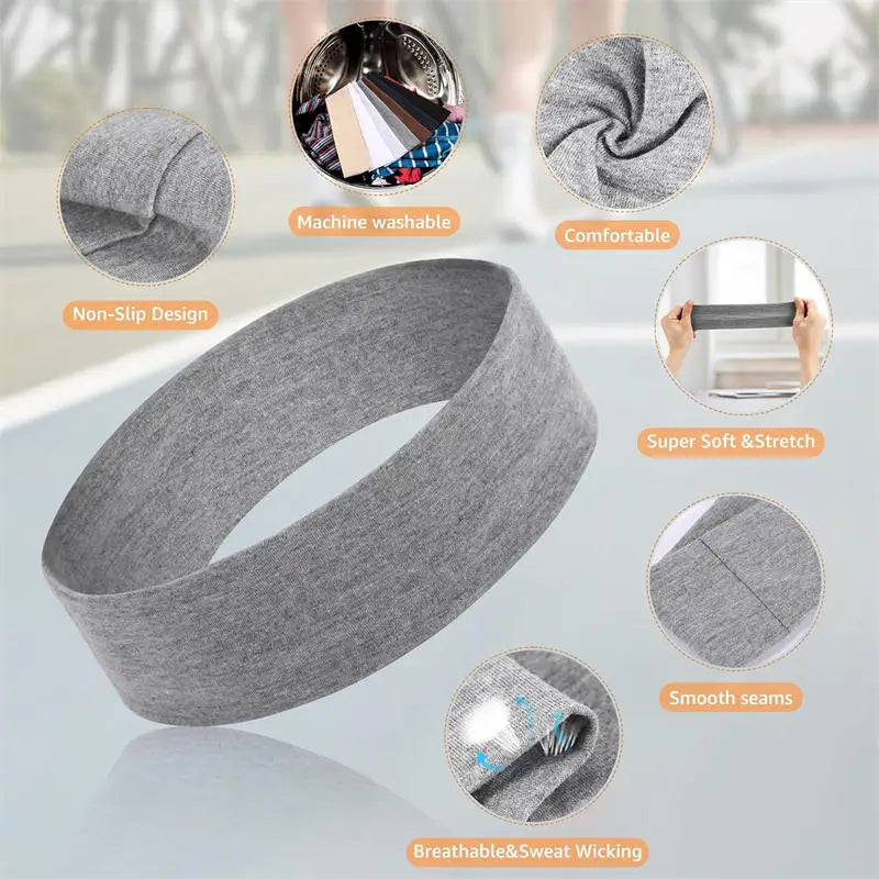 Elastic Knitted Sports Headband for Women – Soft Stretch Hair Band