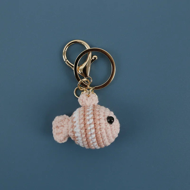 Cute Crochet Stingray Keychain Marine Fish Bag Charm