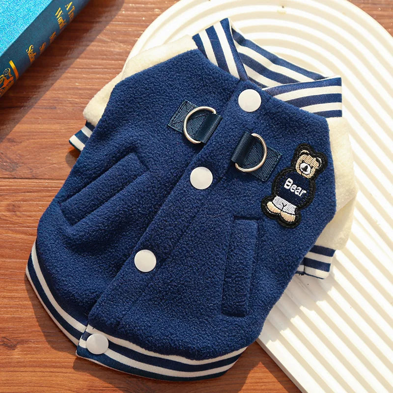 Autumn Winter Dog Clothes Fleece Dog Coat Small Dog Warm Vest with D-Ring Chihuahua Yorkshire Poodle Outfit Fashion Dog Clothing