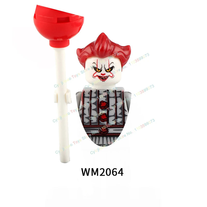 WM6075 WM6101 WM6102 Horror Movie Action Figure Building Blocks Halloween Series Character Accessories Model Brick Toys For Kids