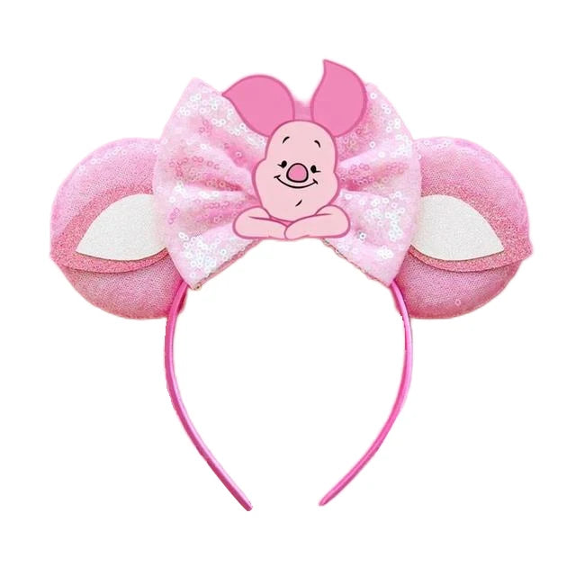 Mouse Ears Sequin Bow Cosplay Headband for Women & Adults