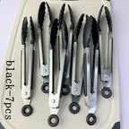 Anti-Slip Stainless Steel Cooking and Serving Tongs for Kitchen