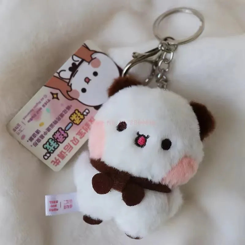 Bubu & Yier Panda Plush Keychain Cute Couple Bag Charm