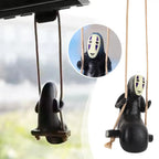 Funny Anime Car Ornaments Faceless Male Car Pendant Car Rearview Mirror Pendant Friend Birthday Gift Home Bag Decor Ornament