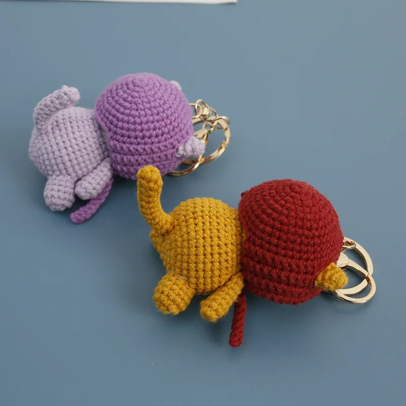 Exquisite Kitten Crochet Keychain Cute Cat Bag Charm