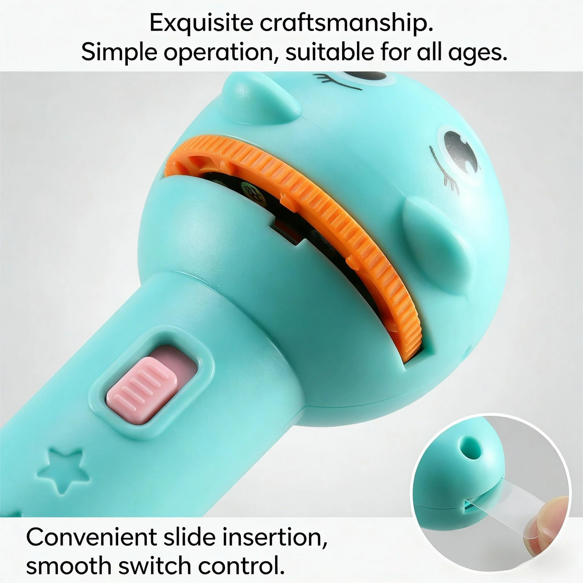 Children's Glowing Flashlight Projector Toy Baby Sleep Story Book Early Education Lighting Holiday Christmas Gift