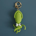 Funny Shrimp Crochet Keychain Cute Ocean Bag Charm