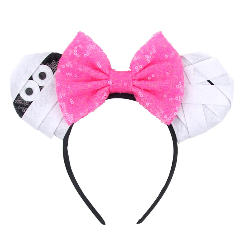 Sequin Mouse Ears Bow Headband for Women & Girls