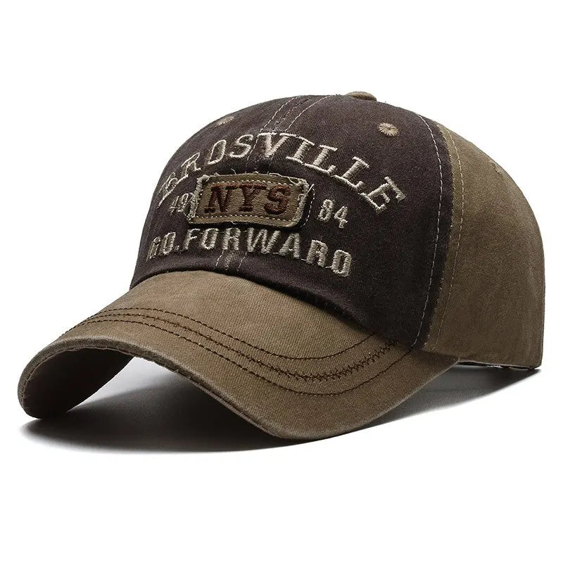Washed Embroidered Baseball Cap with Curved Brim for Everyday Style
