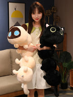 Long Cat Caterpillar Plush Toy – Soft Stuffed Pillow Cushion