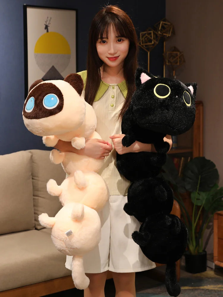 Long Cat Caterpillar Plush Toy – Soft Stuffed Pillow Cushion