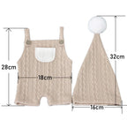 Newborn Photography Props Outfit Hat Baby Romper Bodysuits Outfit Shooting Baby Photo Props Clothing Accessories