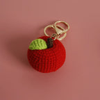 Cute Fruit Crochet Keychain Strawberry Cherry Bag Charm