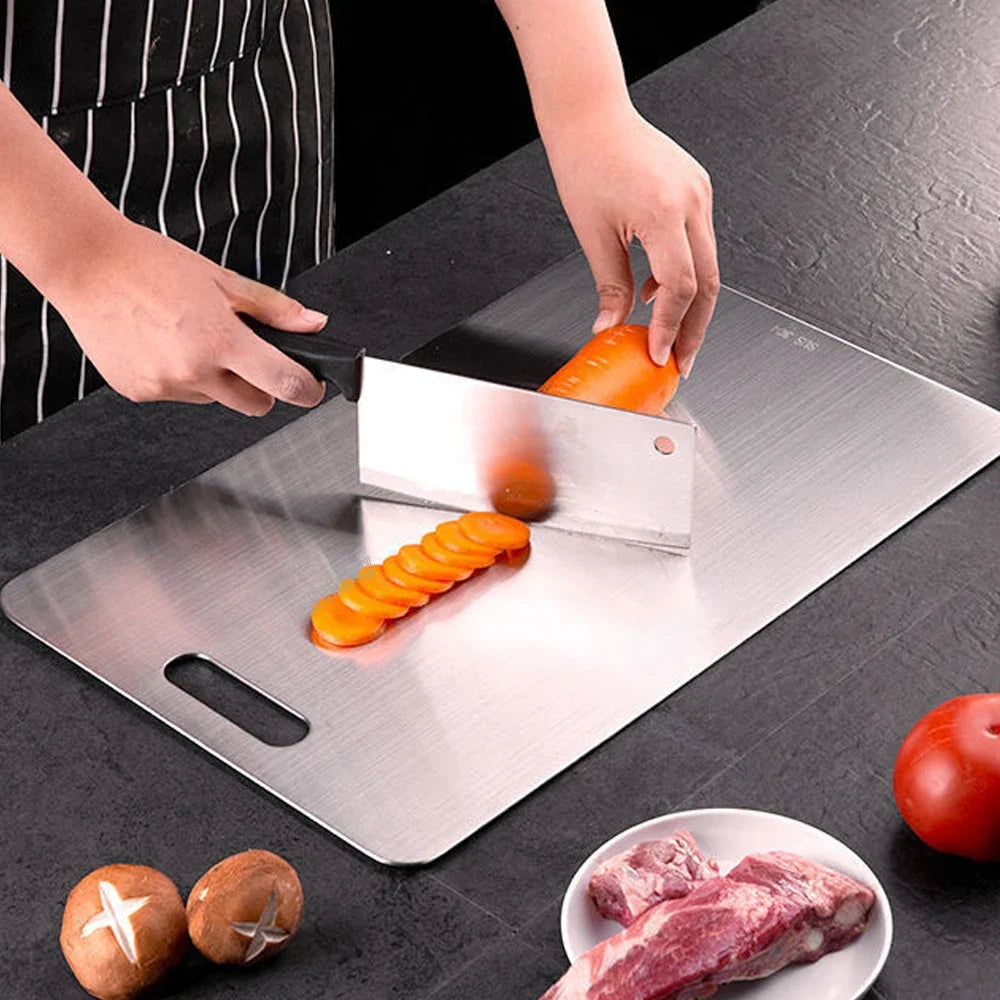 316 Stainless Steel Cutting Board – Double Sided Chopping & Kneading Board