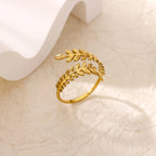 Stainless Steel Zircon Geometric Rings For Women Luxury Evil Eye Gold Color Adjustable Trendy Wedding Aesthetic Jewerly Gift