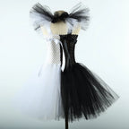 Girls Horror Clown Costume – Black & White Tutu Dress