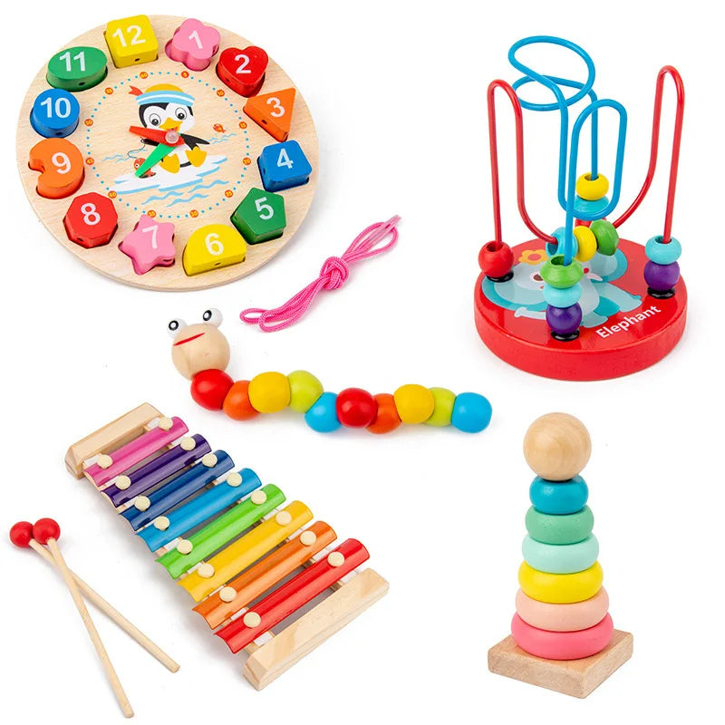 Montessori 3D Wooden Puzzle Educational Learning Toy for Kids