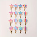 16Pcs Fashion Glitter Rainbow Flower Rabbit BB Handmade Hairpins For Cute Girls Hair Clips Barrettes Headwear Hair Accessories