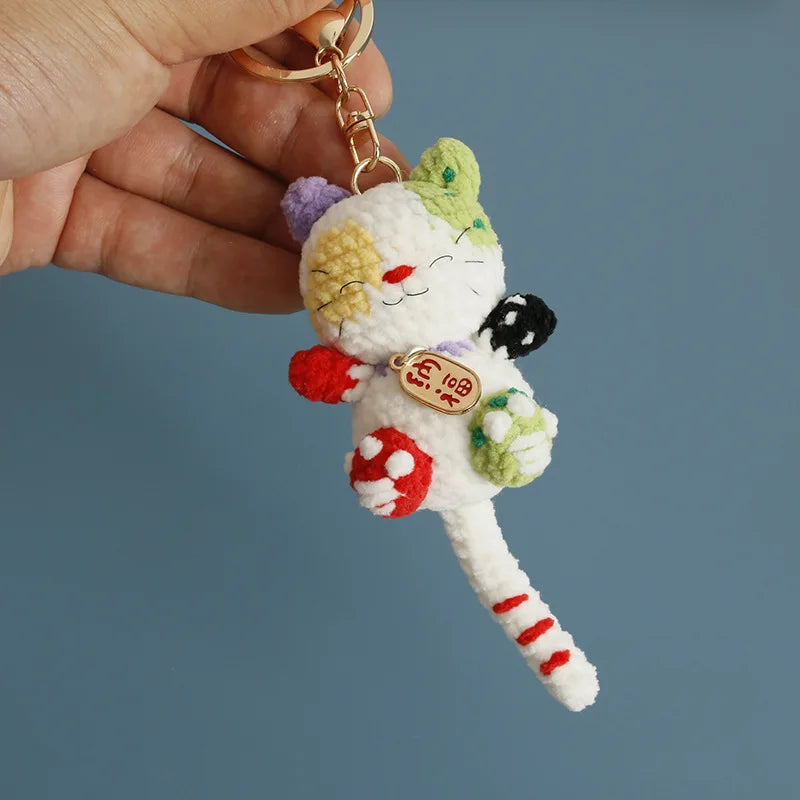 Small Cat Crochet Keychain Cute Kitten Bag Charm