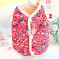 Overalls for Dogs Cats Winter Dog Clothes Fashion Floral Puppy Coat Pet Warm Jacket Chihuahua Yorkie Dachshund Plush Dog Vests