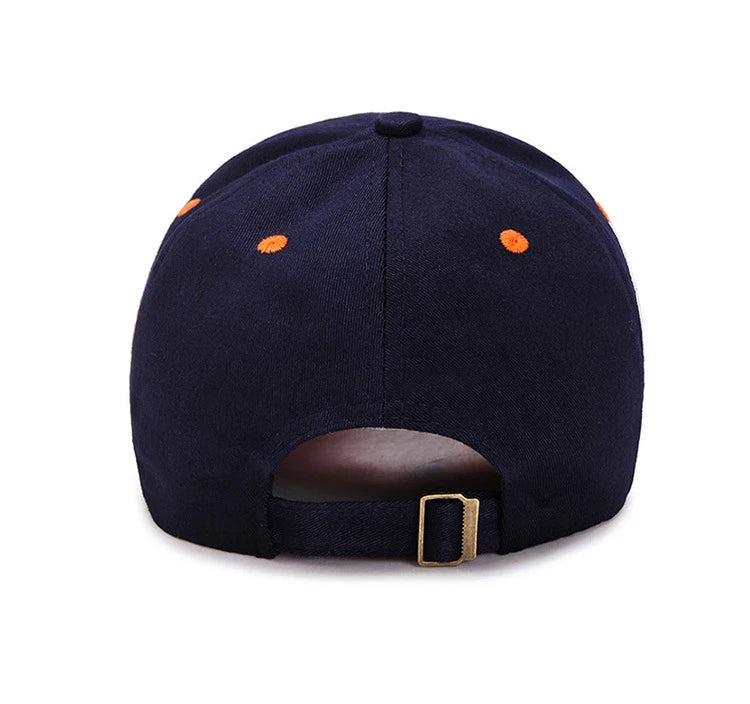 Embroidered Cotton Snapback Baseball Cap for Casual Outdoor Style
