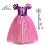 Girls Princess Costume Dress – Disney Inspired Cinderella, Snow White & Rapunzel