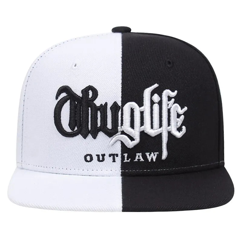 Thug Life Embroidery Snapback Baseball Cap for Streetwear Style