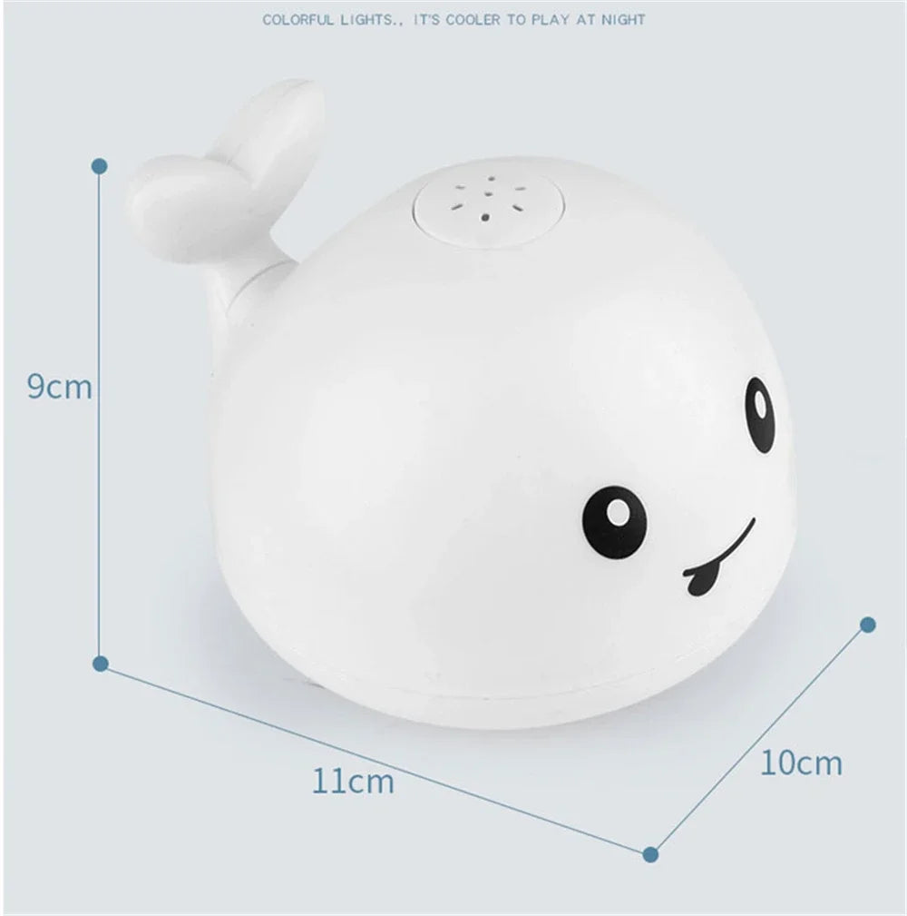 Waterproof Baby Bath Toys Whale Automatic Bathroom Toy Sprinkler Glowing LED Light toy,kids Infant Swim Pool Bathroom Toys Gifts