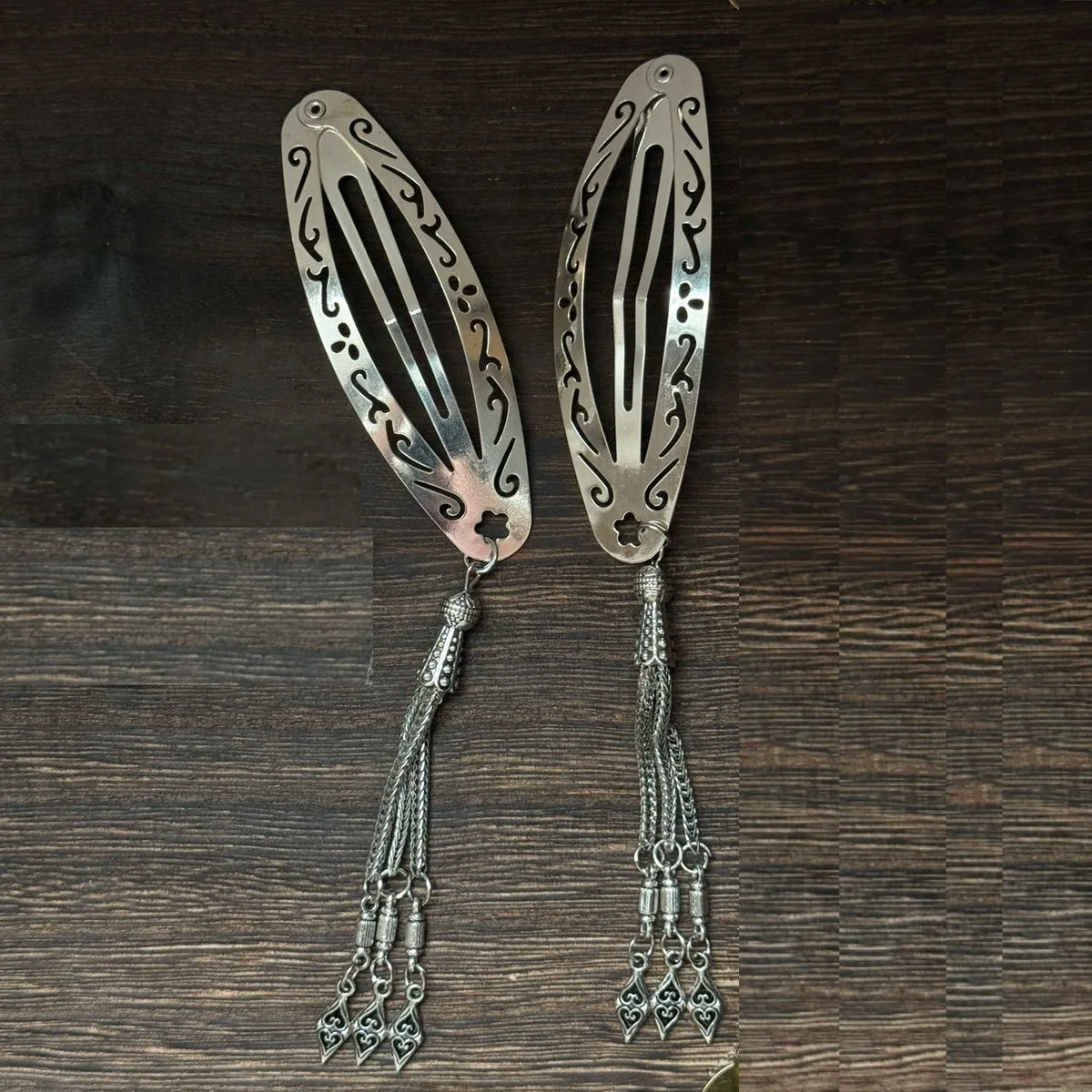 Ethnic style retro cool feeling cool and agile tassel hair clip BB clip with broken hair clip in front of the forehead, side cli