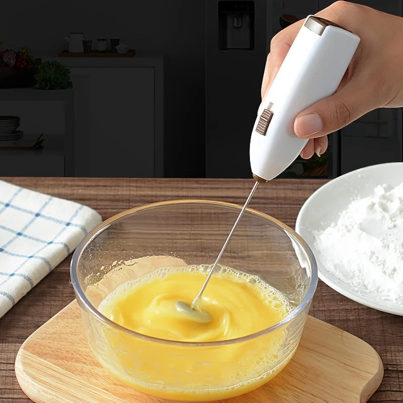 Handheld Electric Milk Frother – Mini Battery Powered Coffee & Egg Beater