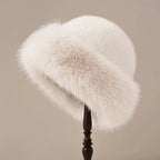 Plush Warm Fur Fluffy Beanie Hat for Winter Outdoor Comfort