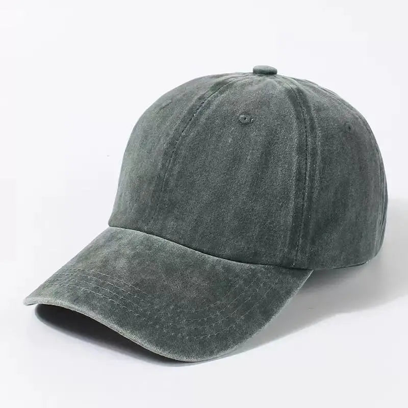 Washed Cotton Adjustable Baseball Cap for Everyday Casual Style