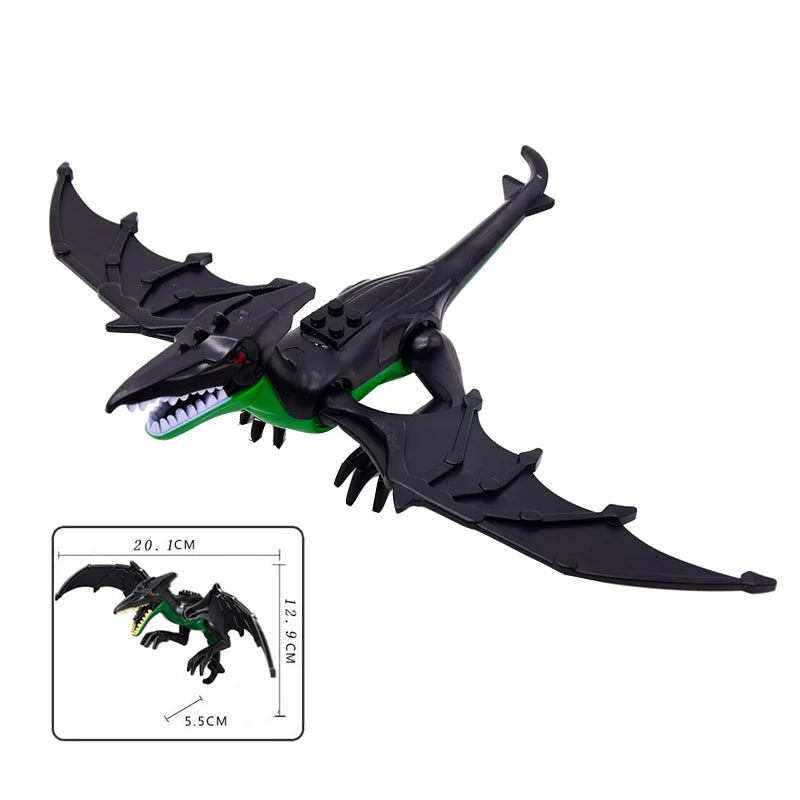 Jurassic Raptor Building Blocks Mini Dinosaur Construction Toy Set