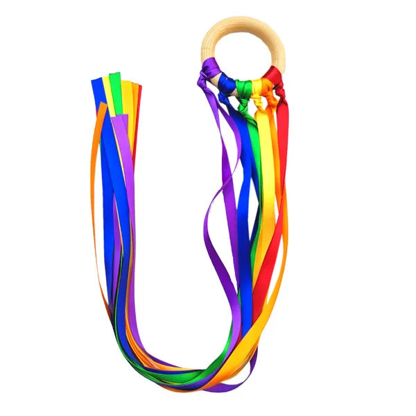 Montessori Baby Sensory Ribbon Ring Toy