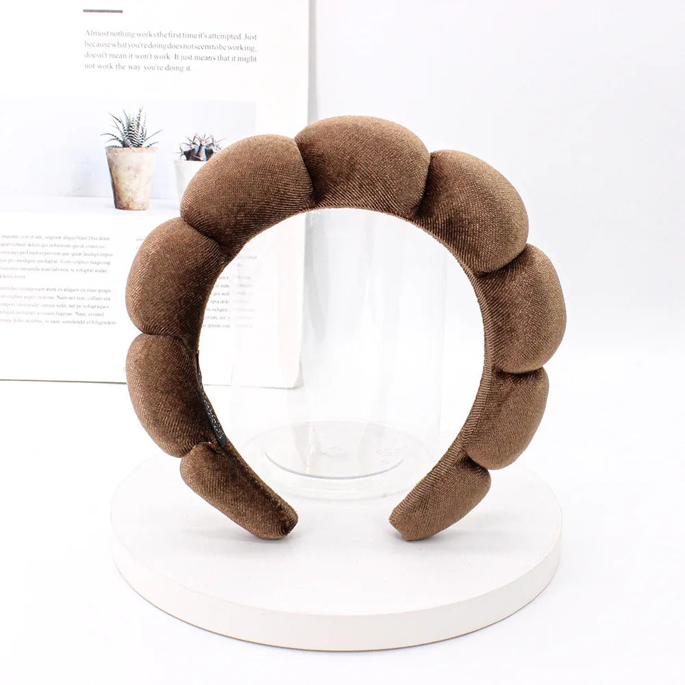 Velvet Sponge Spa Headband for Face Washing & Skincare