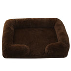 Dog Bed Dog Plush Pet Bed Winter Thickened Pad Dog Sleeping Bed Sofa Removable Pad Dog Small Large Dog Square Kennel