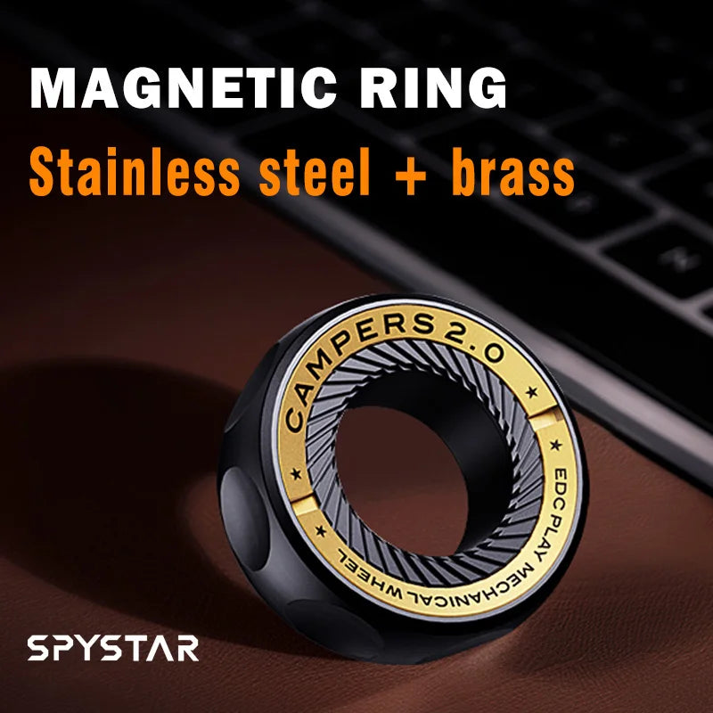 Magnetic Fidget Spinner Ring Stress Relief Toy for Adults & Teens