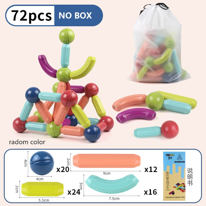 Magnetic Constructor Blocks STEM Building Set for Creative Kids
