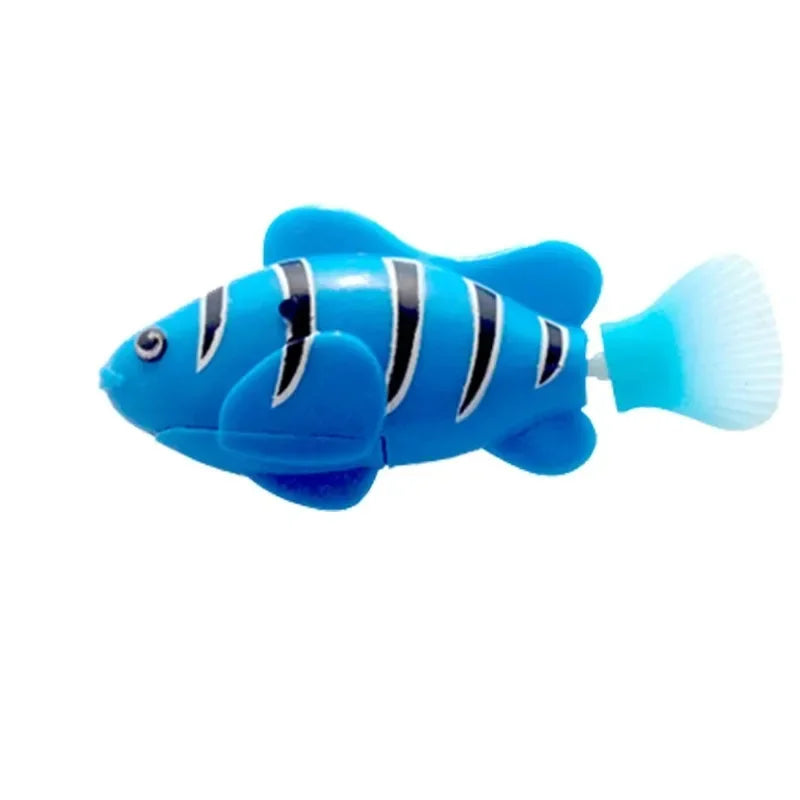 LED Swimming Robot Fish Cat Toy for Interactive Hunting Play
