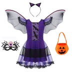 Girls Vampire Costume Gothic Tutu Dress – Halloween Fantasy Outfit