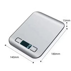 Digital Kitchen Scale – Stainless Steel Food Weighing Scale with LED Display