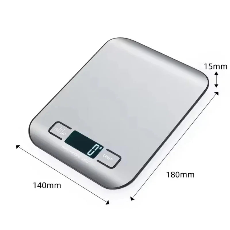 Digital Kitchen Scale – Stainless Steel Food Weighing Scale with LED Display