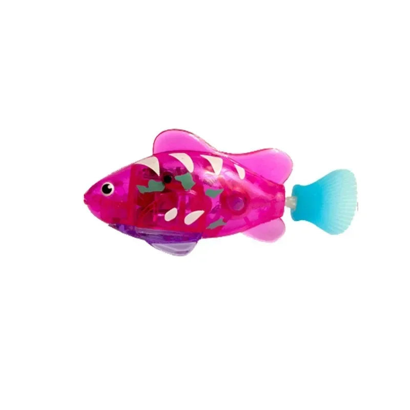 LED Swimming Robot Fish Cat Toy for Interactive Hunting Play