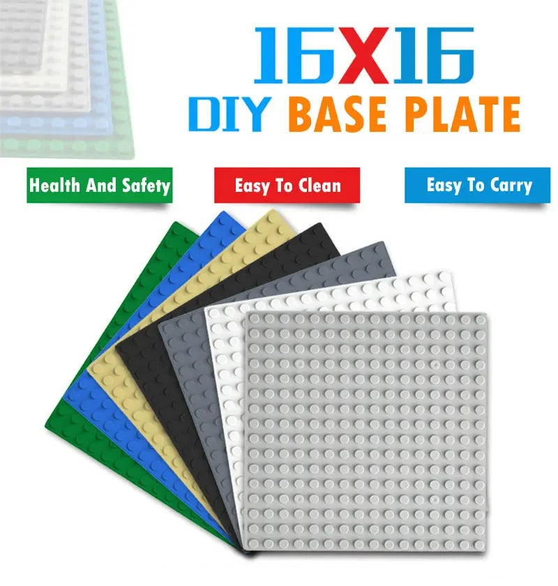 Classic Building Block Baseplate for Creative Construction Toy Sets