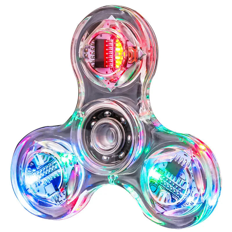 Creative LED Light Fidget Spinner Glow Fingertip Stress Relief Toy